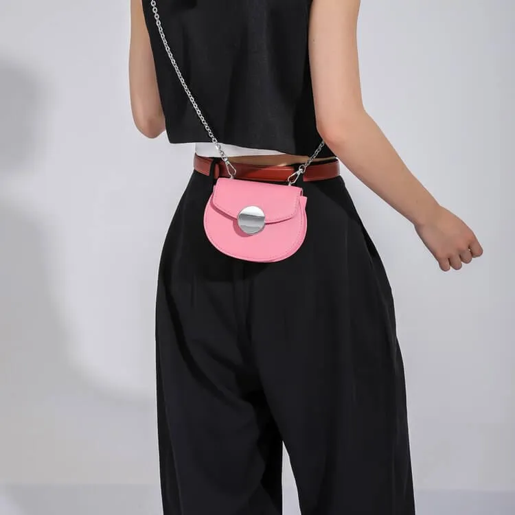 Mini Saddle Bag Chain Crossbody Bag-Showtown