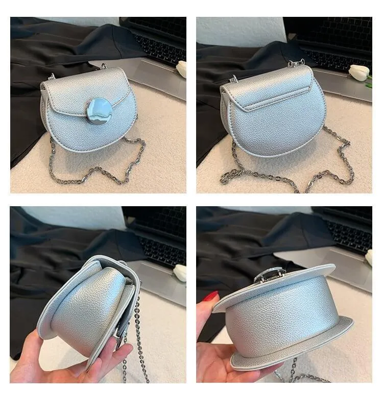 Mini Saddle Bag Chain Crossbody Bag-Showtown