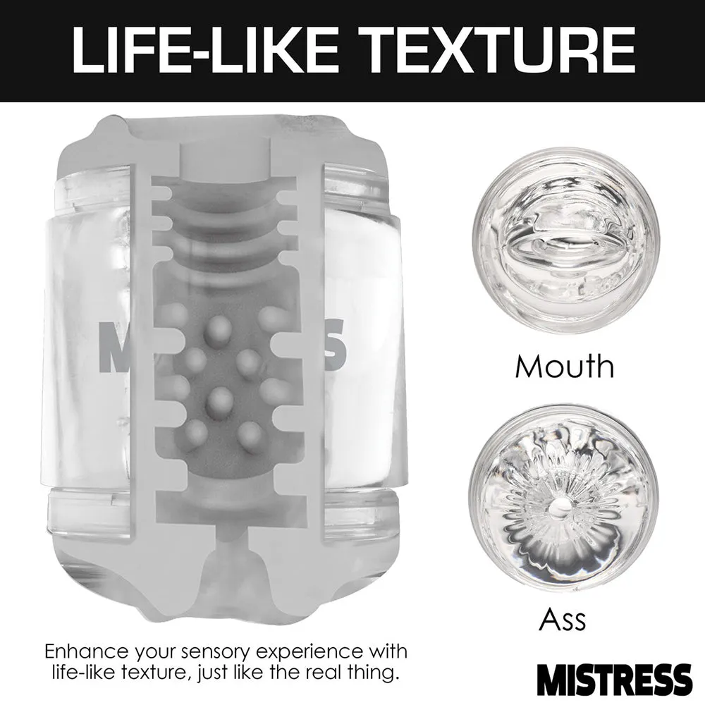 Mistress Double Shot Ass and Mouth Mini Masturbator Clear