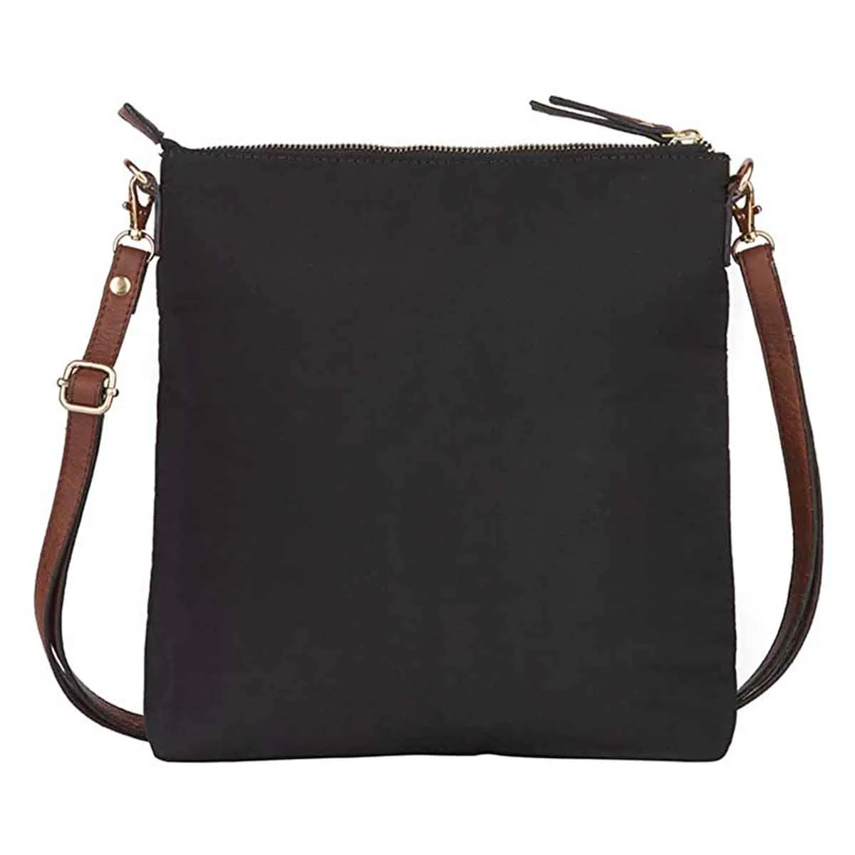 Mona B - Medium Messenger Crossbody Bag with Stylish Design for Women (Black)