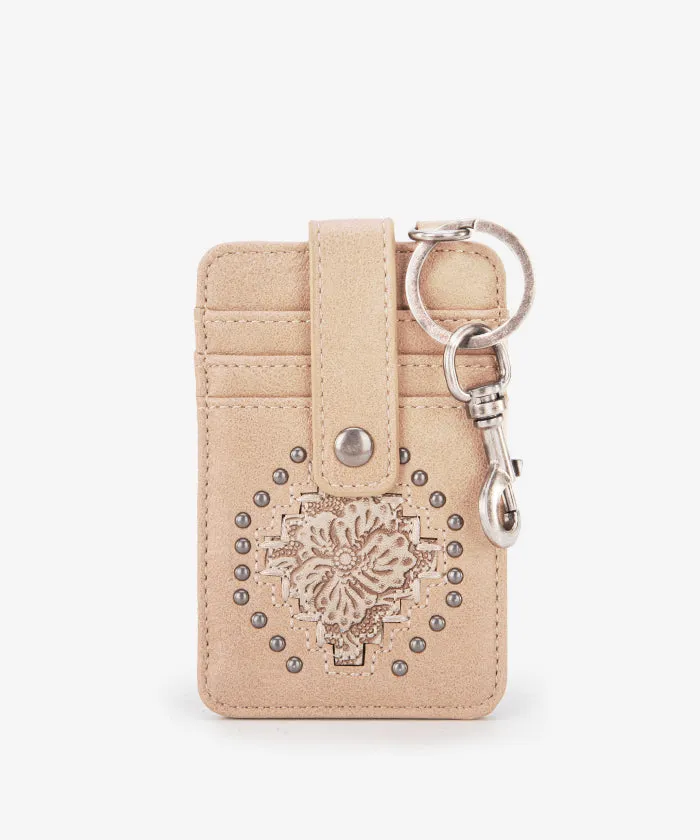 Montana West Tooled Studded Card Case