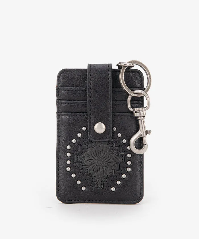Montana West Tooled Studded Card Case