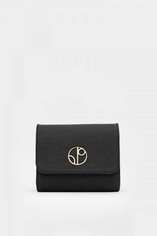 MOSCOW PINATEX CLUTCH BAG - TRUFFLE BLACK
