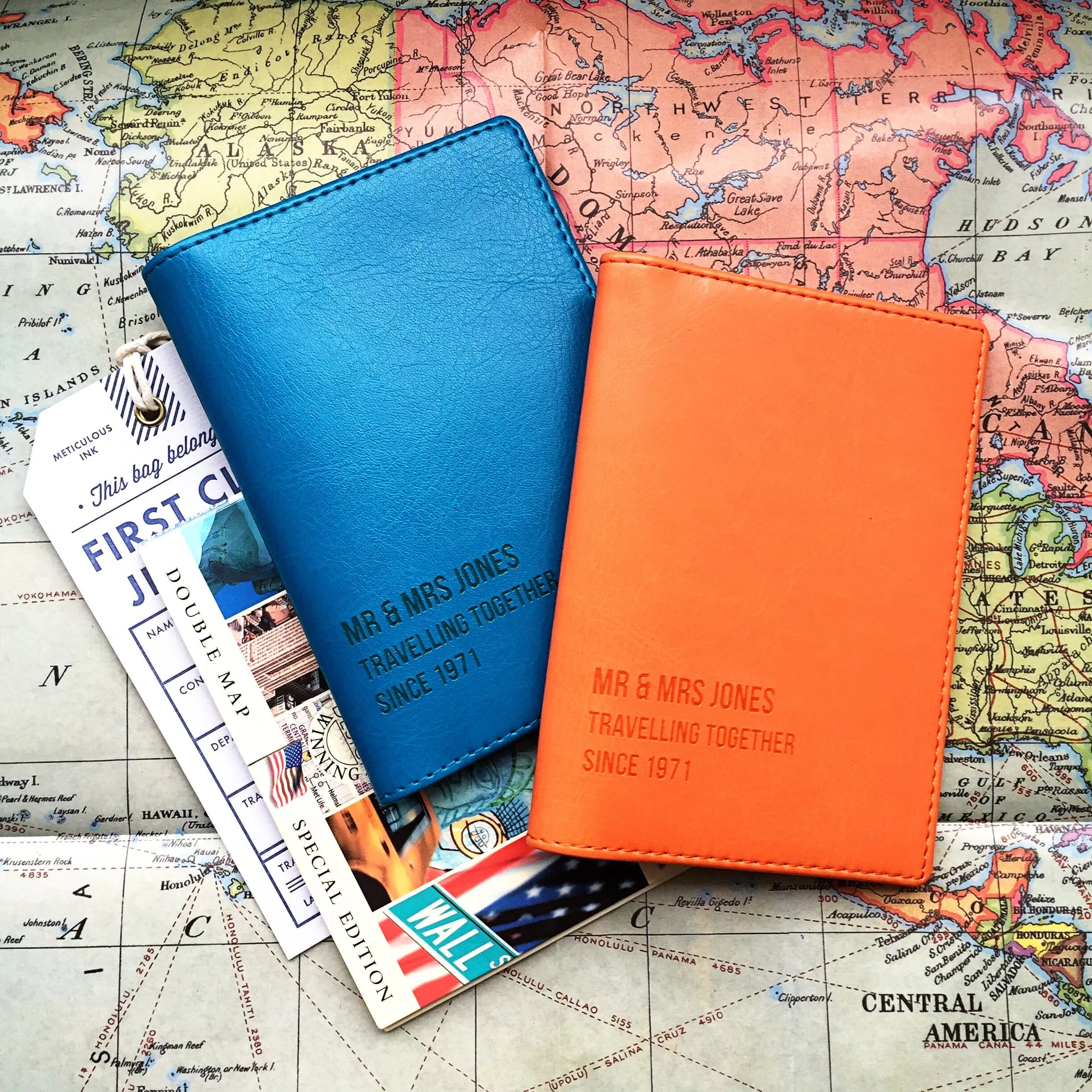 Mr And Mrs Personalised Passport Covers