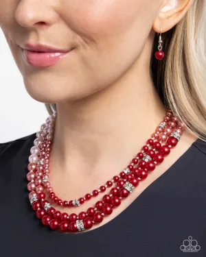 Necklaces Ombre' Ornament - Red Pearl N2447