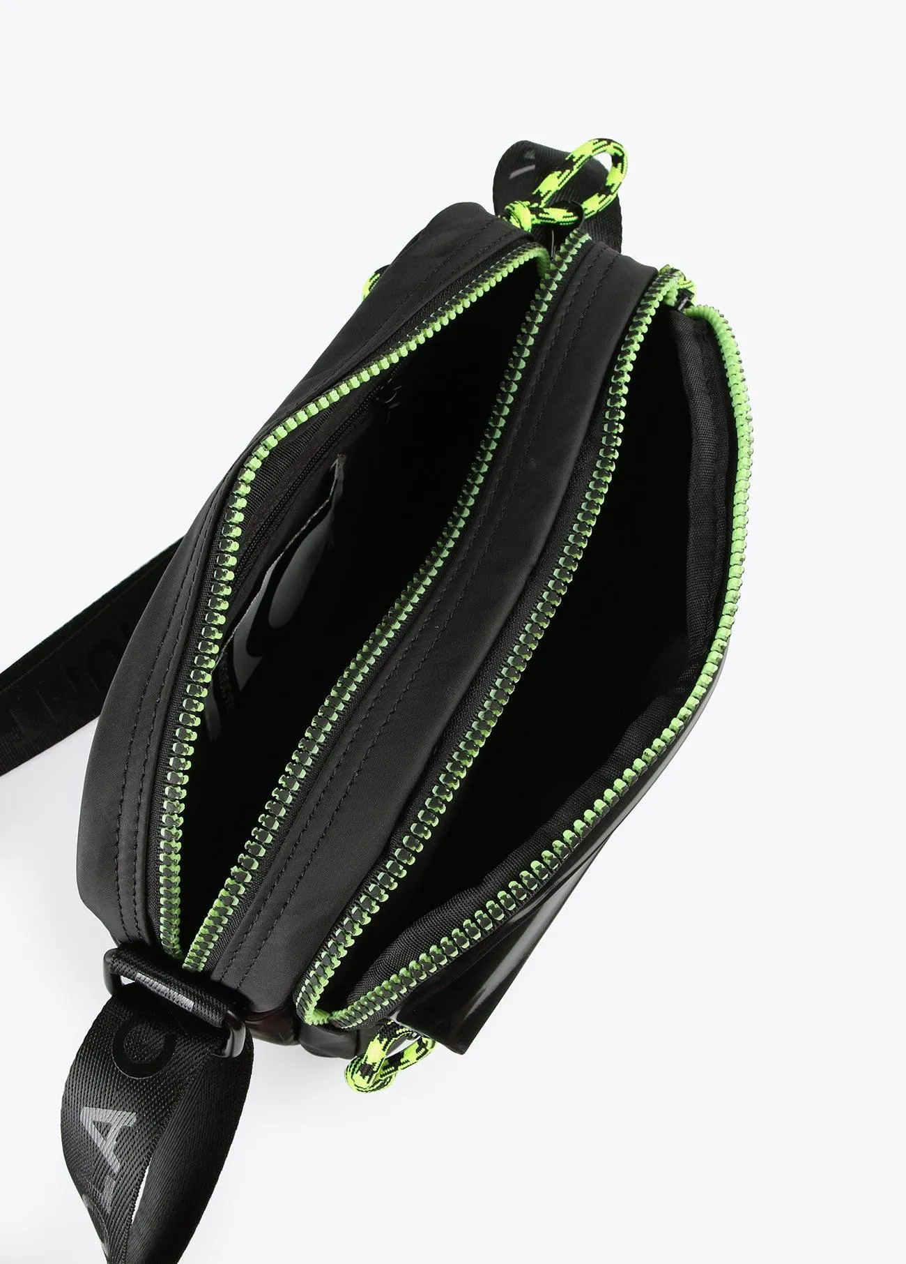 Neon logo crossbody bag