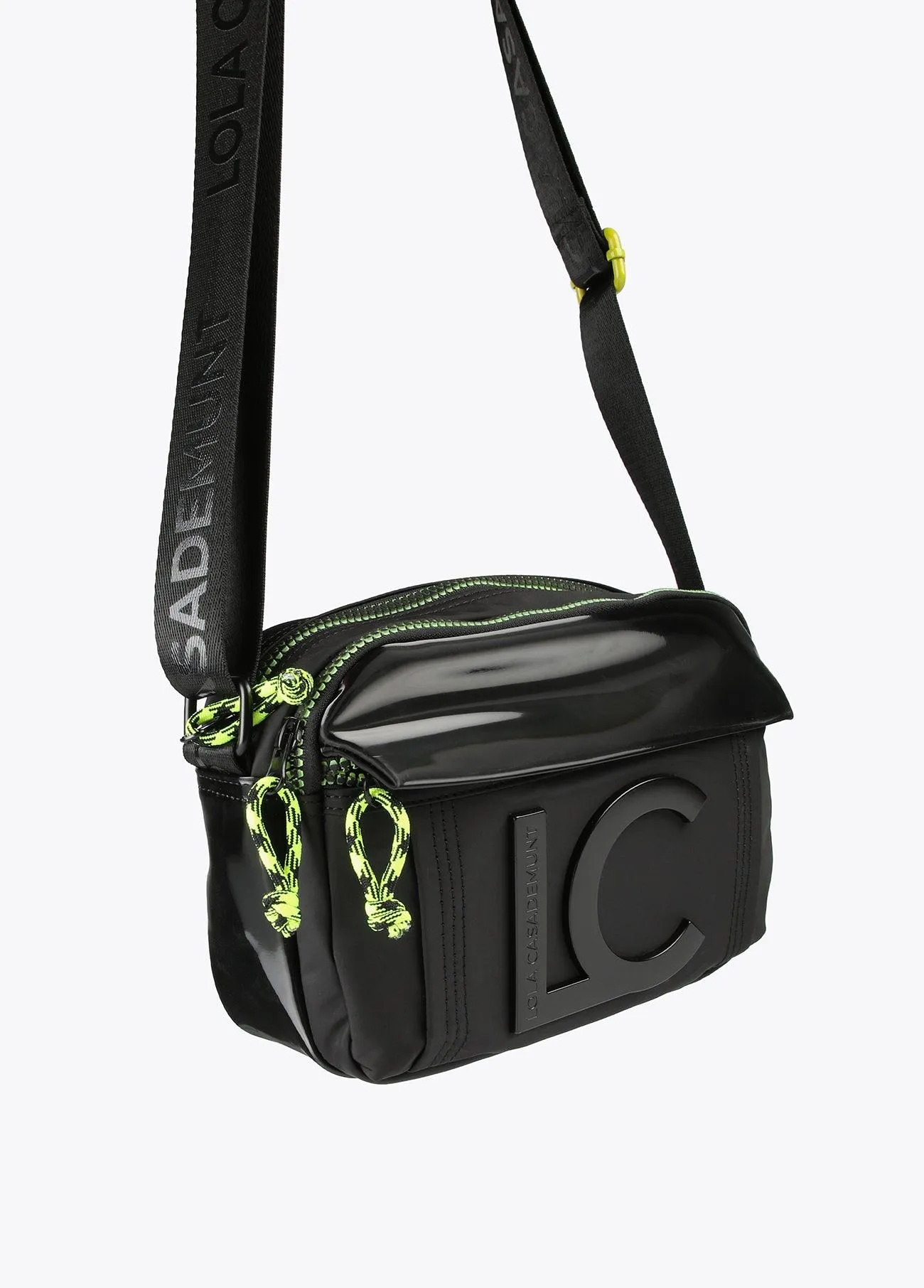 Neon logo crossbody bag