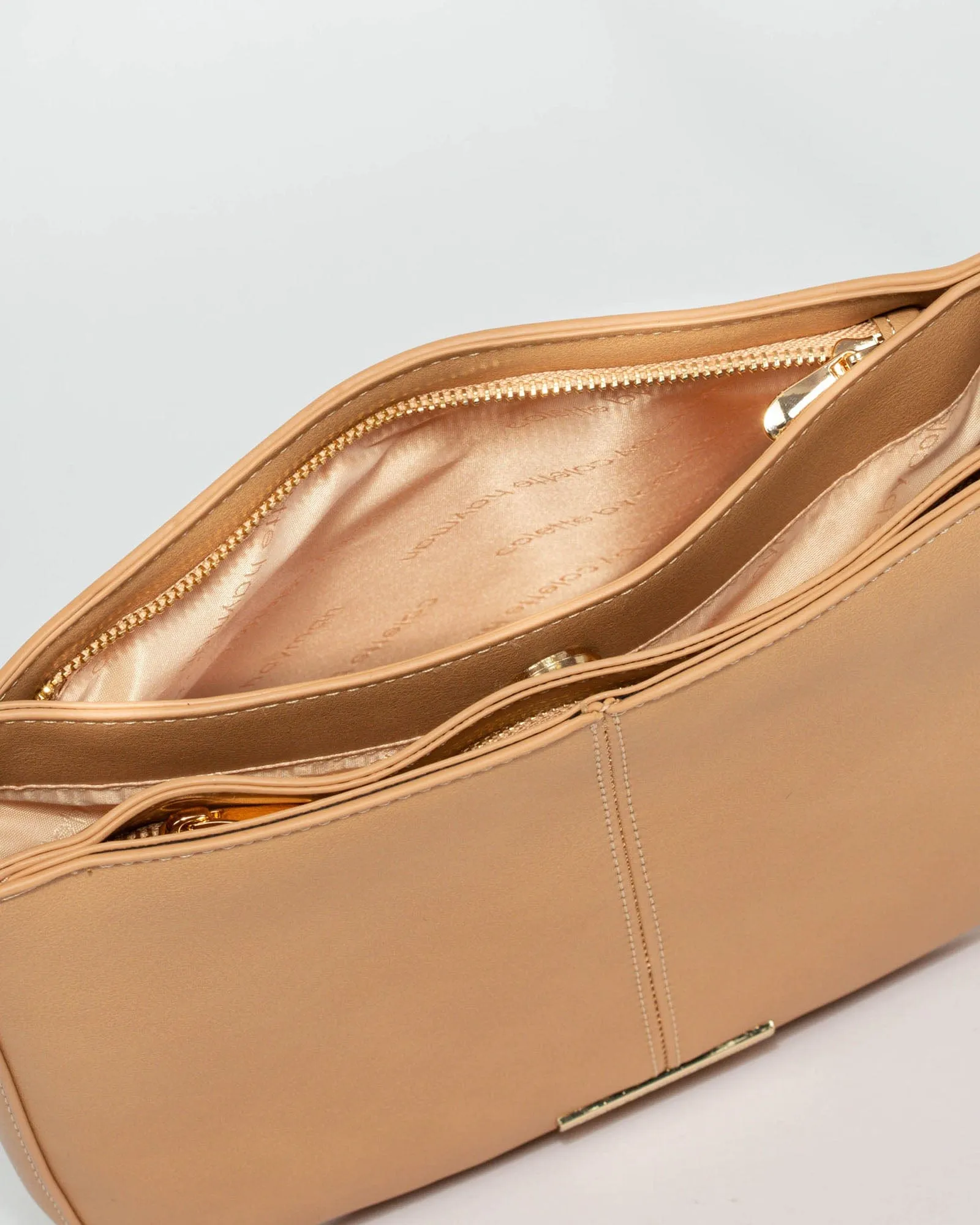 Nude Melissa Saddle Bag