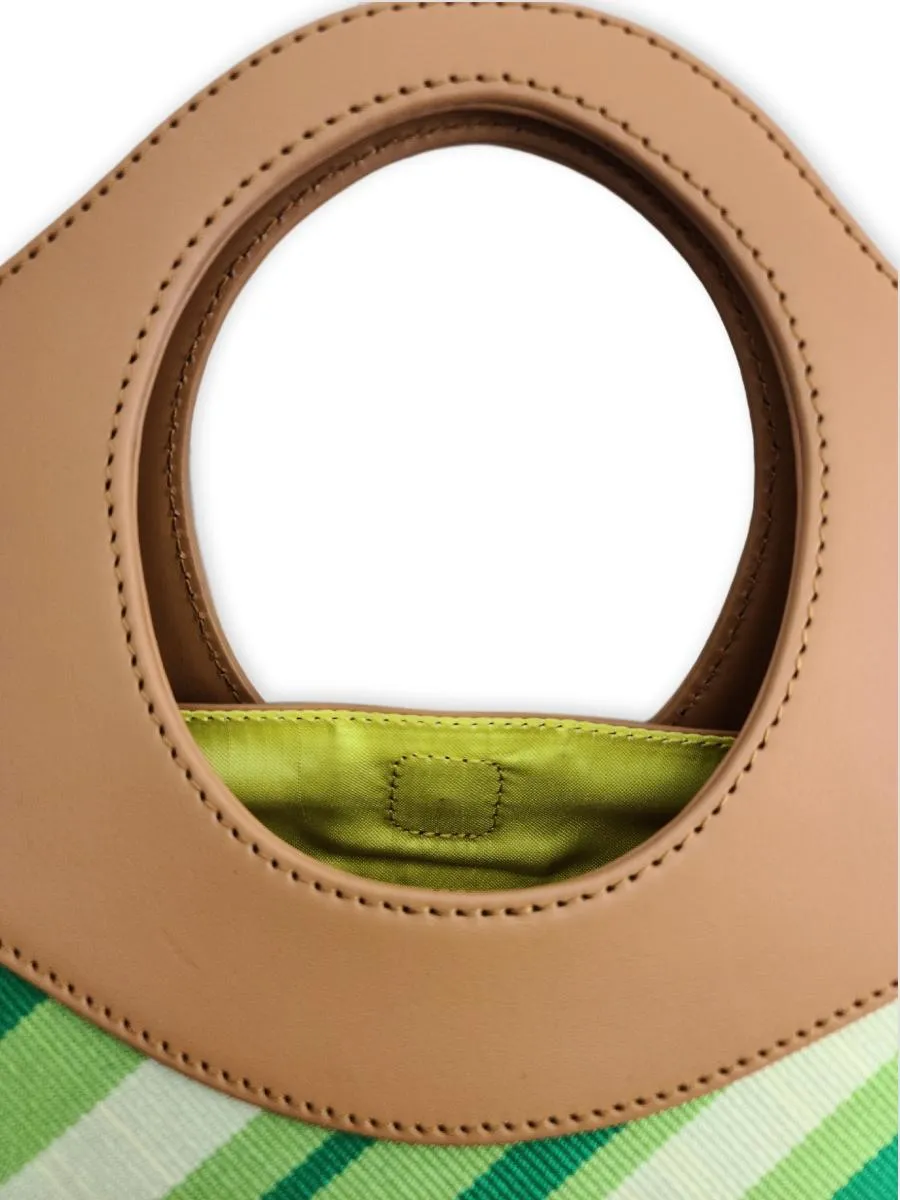O-Handle Handbag - Leafy Greens