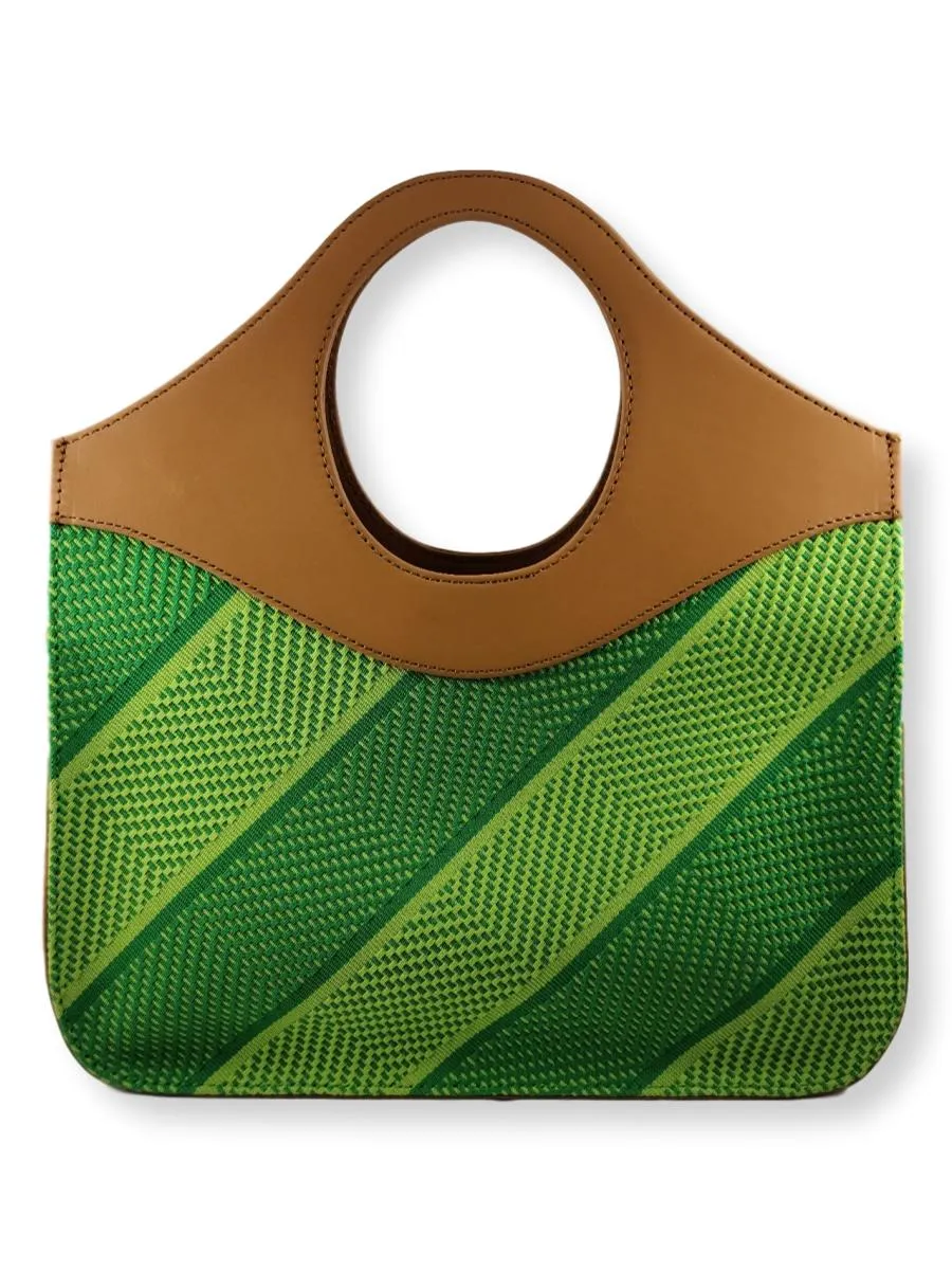 O-Handle Handbag - Leafy Greens