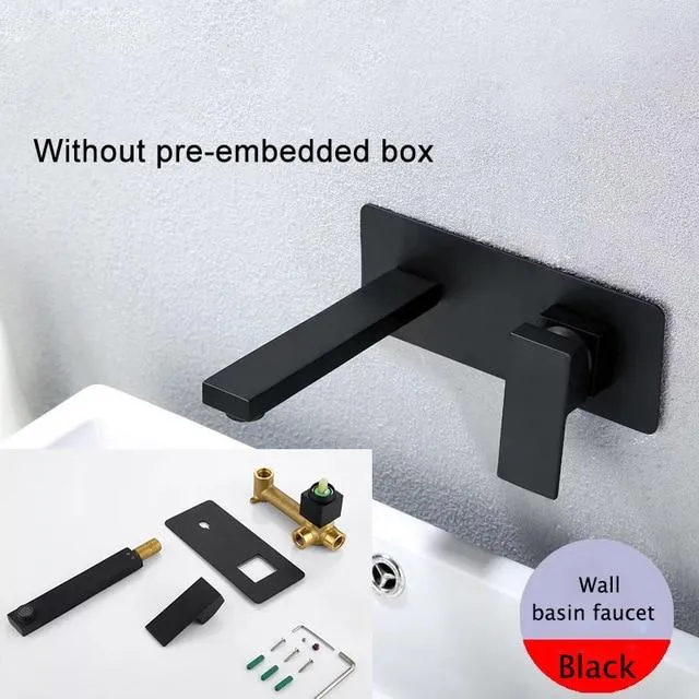 Odell - Luxurious Matte Black Wall Mounted Bathroom Faucet