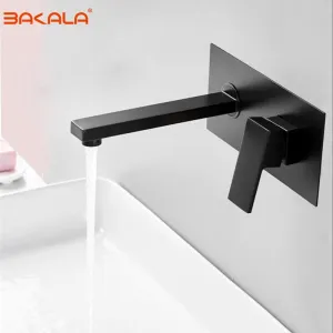 Odell - Luxurious Matte Black Wall Mounted Bathroom Faucet