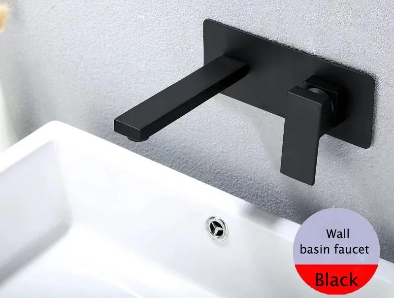 Odell - Luxurious Matte Black Wall Mounted Bathroom Faucet
