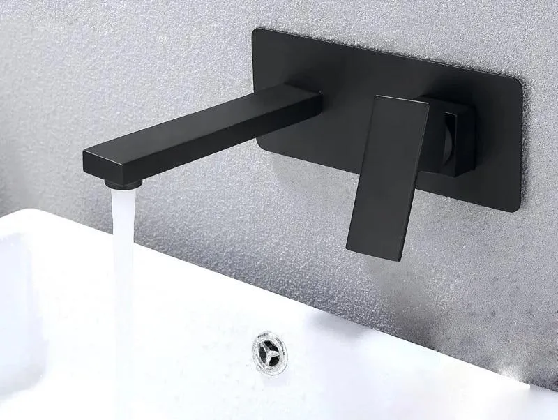 Odell - Luxurious Matte Black Wall Mounted Bathroom Faucet
