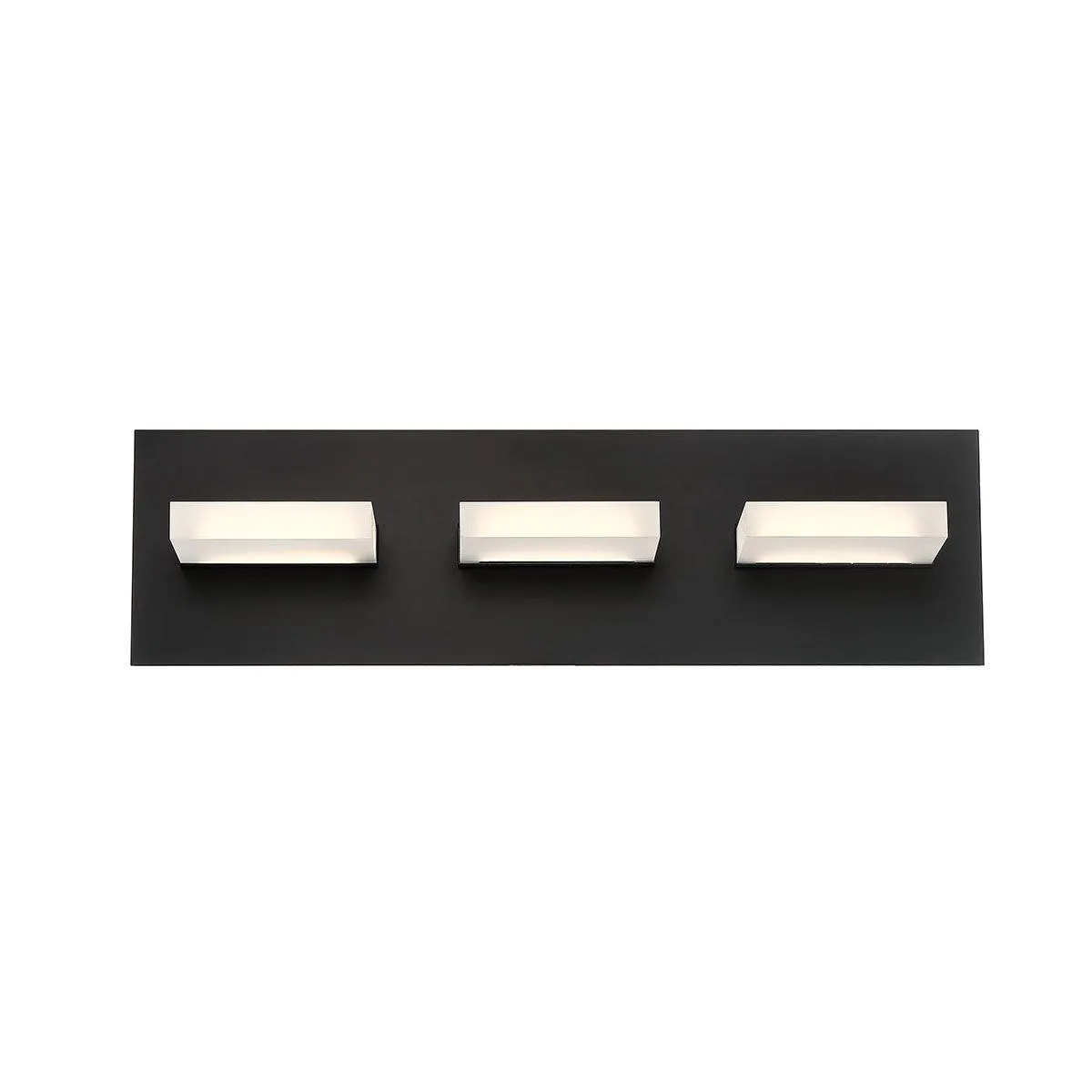 Olson 18 in. 3 lights LED Wall Light Black finish
