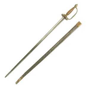Original British Napoleonic P-1796 Infantry Officer's Sword with Scabbard - Found Near Waterloo