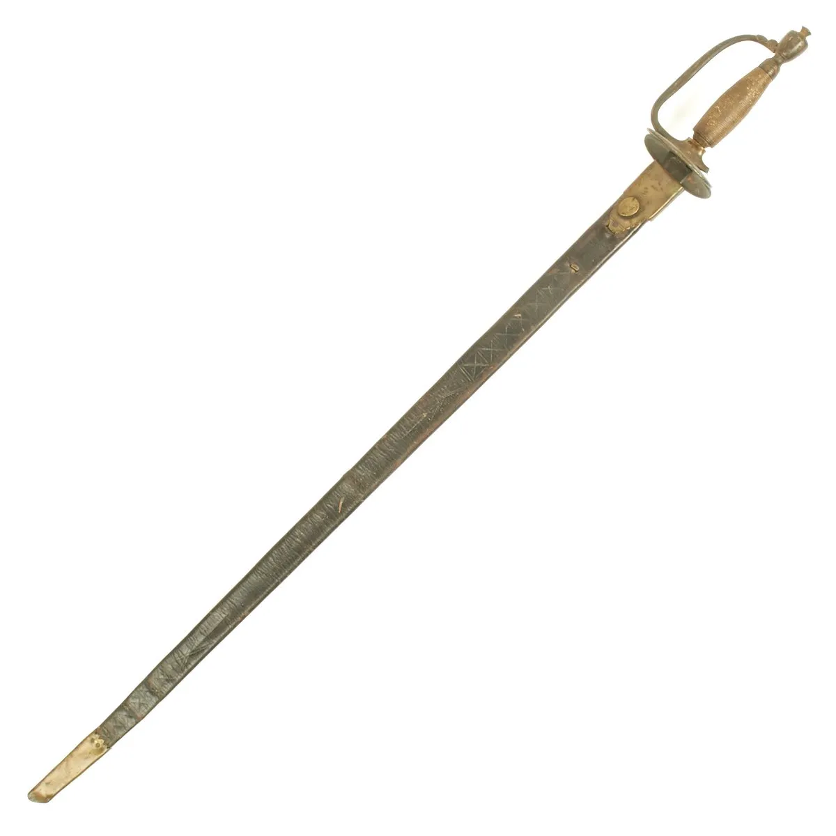 Original British Napoleonic P-1796 Infantry Officer's Sword with Scabbard - Found Near Waterloo