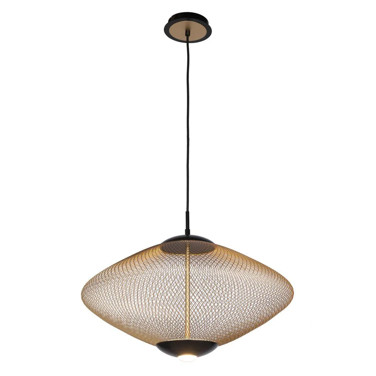 Park 22 in. 2 Lights LED Pendant Light Black finish