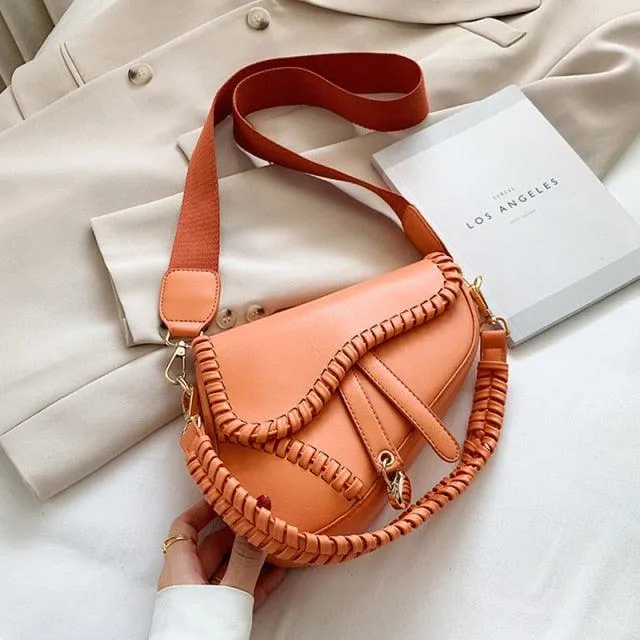 Pastel Color Saddle Shape Bag