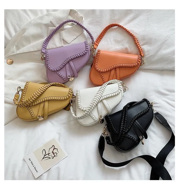 Pastel Color Saddle Shape Bag