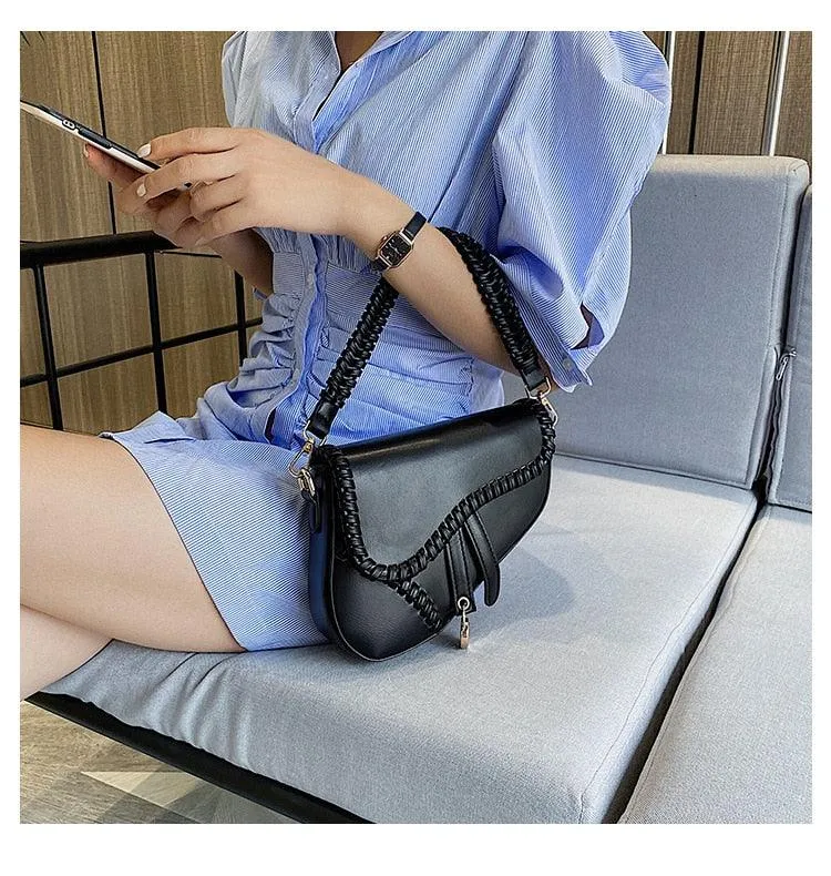 Pastel Color Saddle Shape Bag