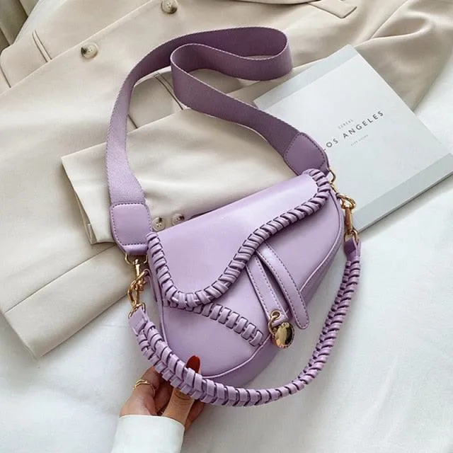 Pastel Color Saddle Shape Bag