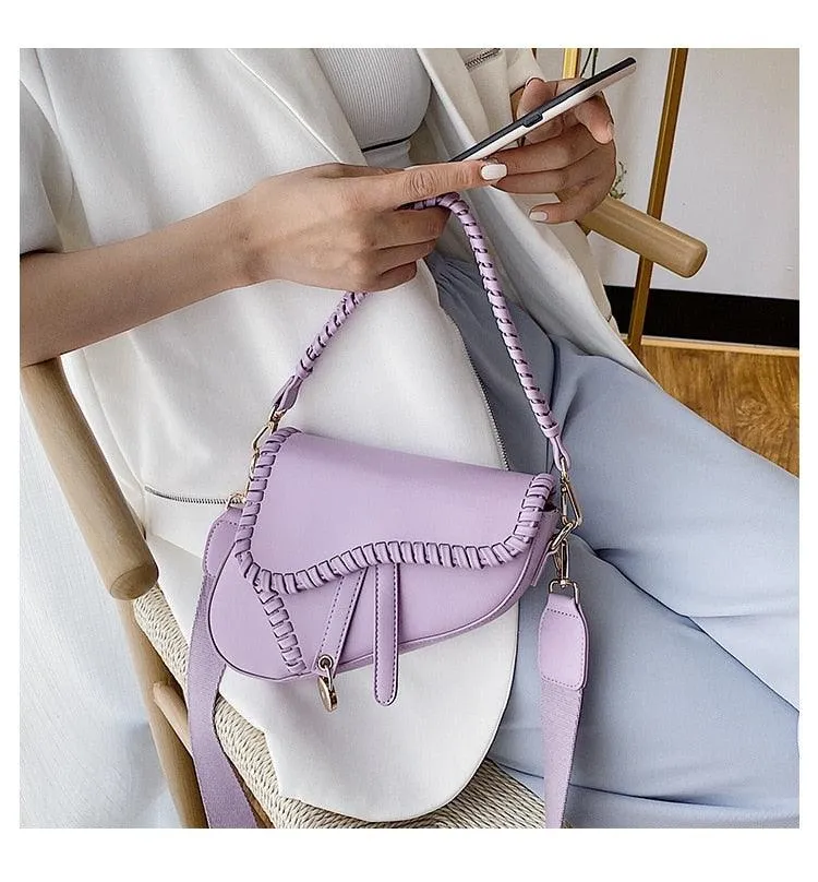 Pastel Color Saddle Shape Bag