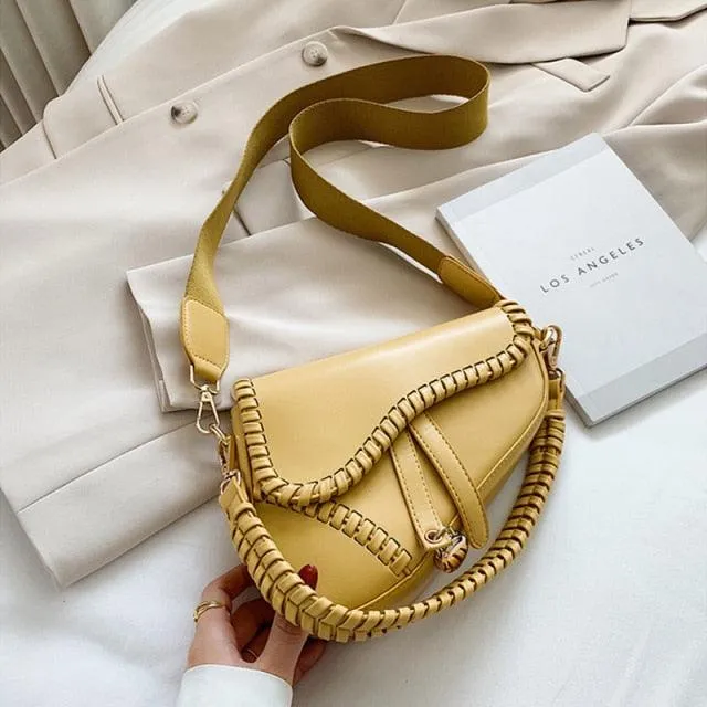 Pastel Color Saddle Shape Bag
