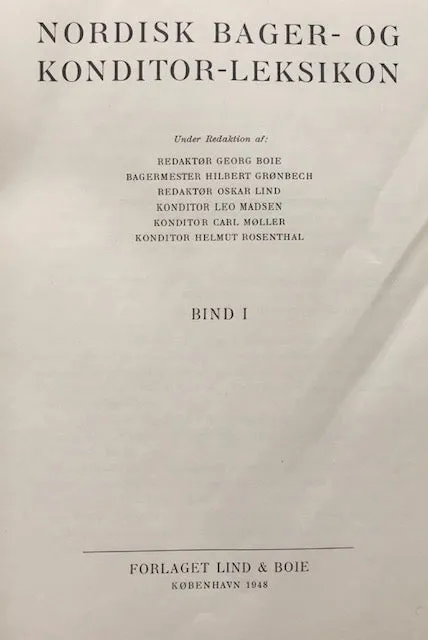 (Pastry - Danish)  Nordisk Bager-Og Konditor-Leksikon. 