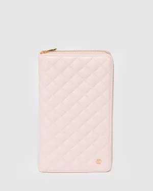 Pink Dahlia Family Travel Wallet