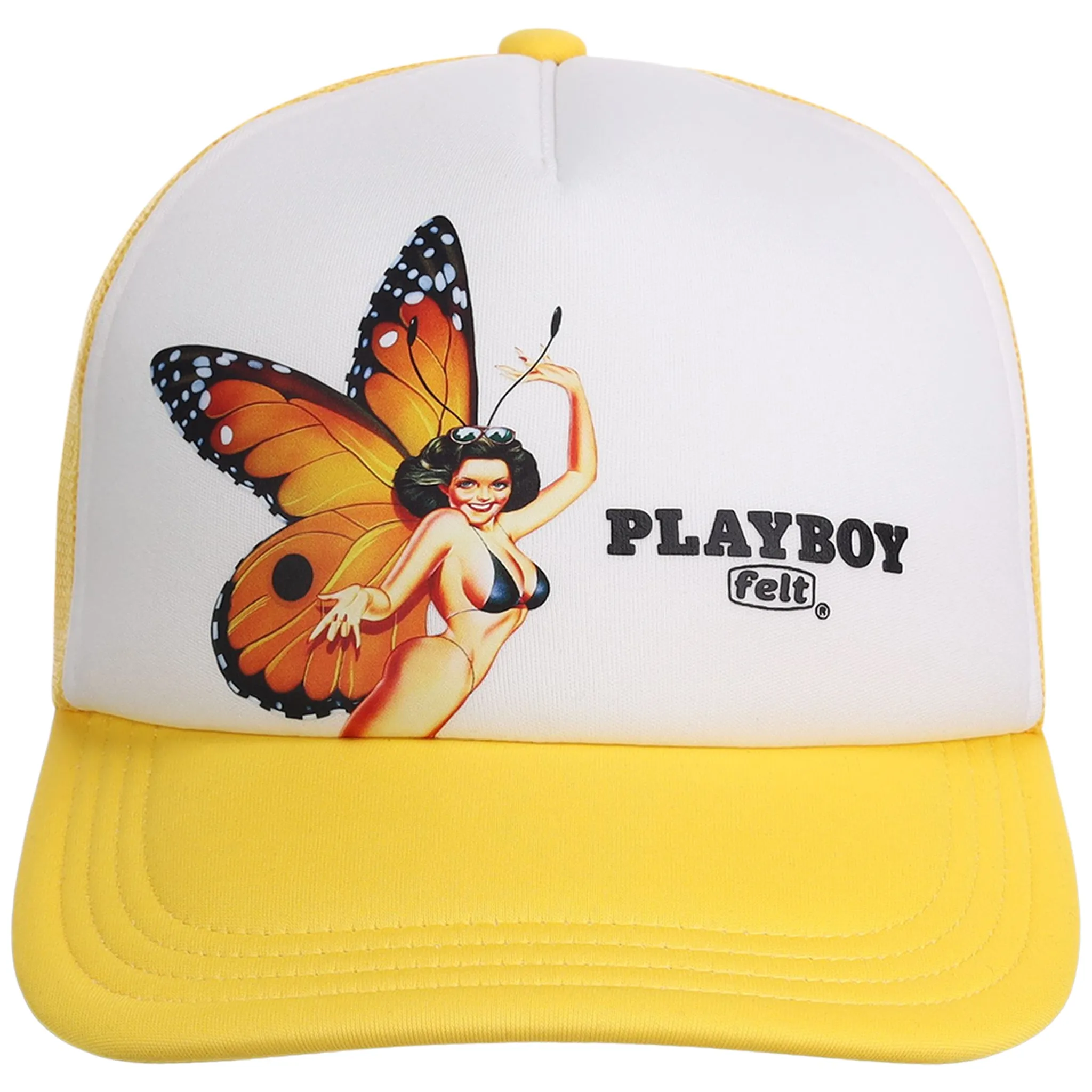 Playboy x FELT Butterfly A-Frame Trucker Yellow