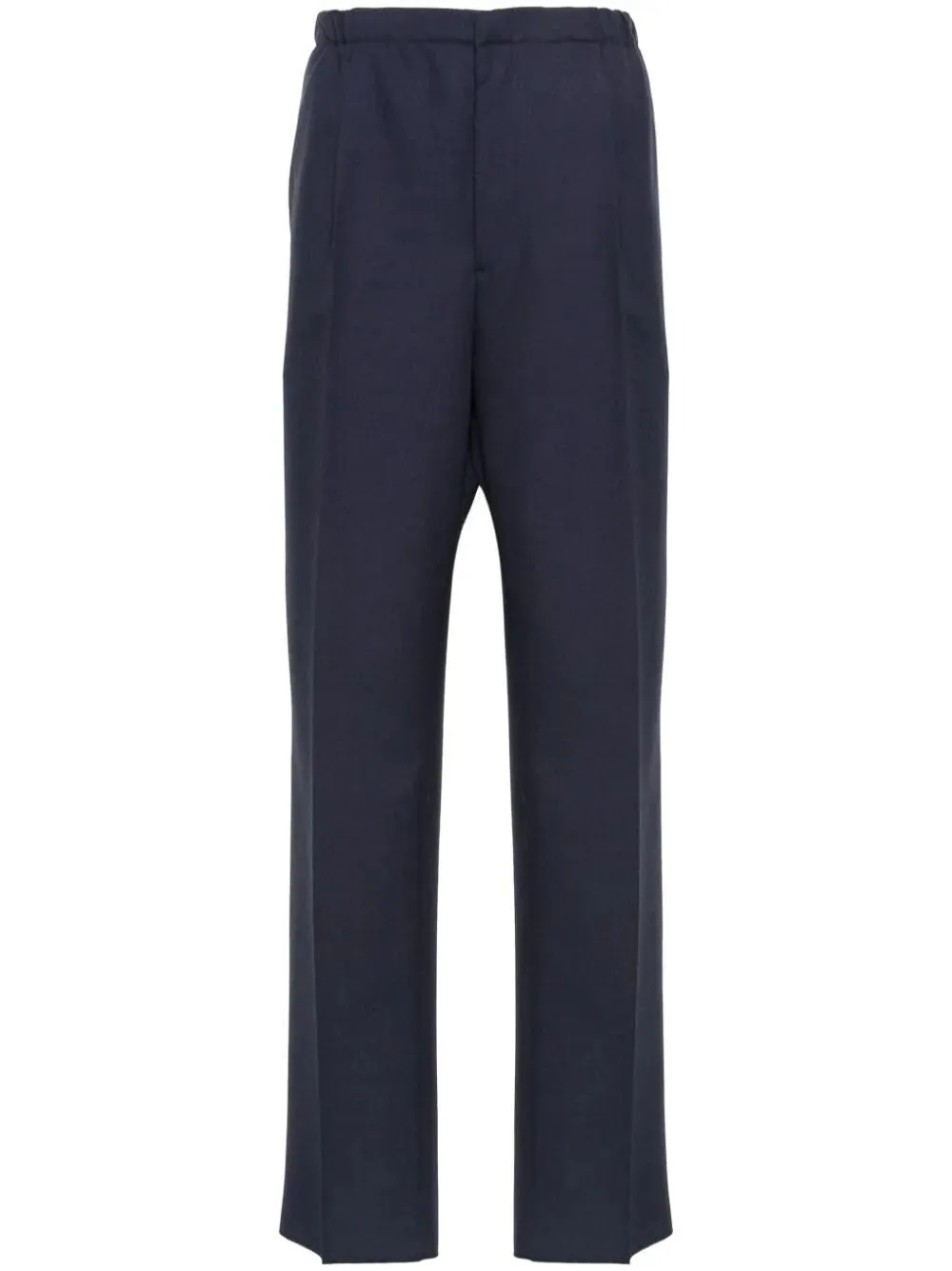 PLEAT DETAILING WOOL TROUSERS
