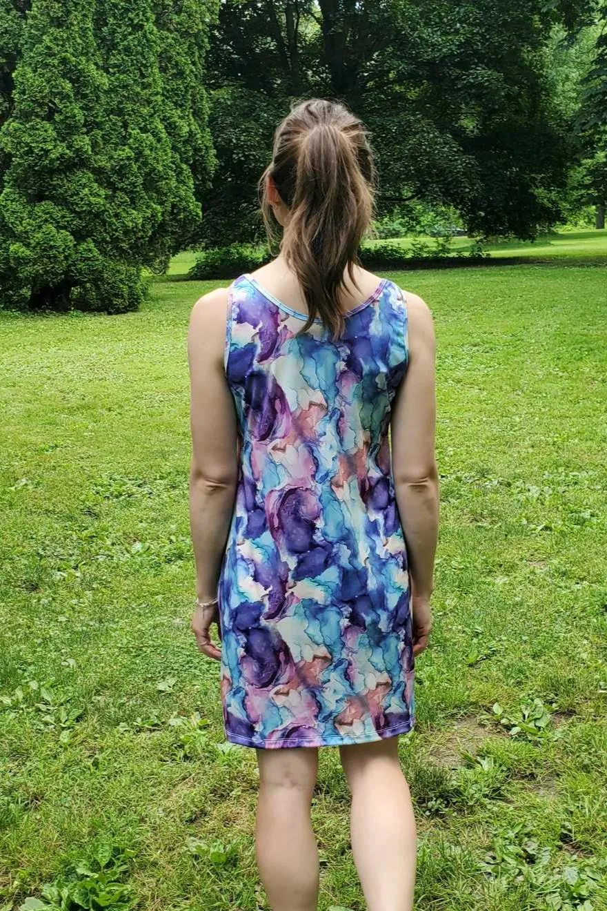 Print Tank Dress Swirl