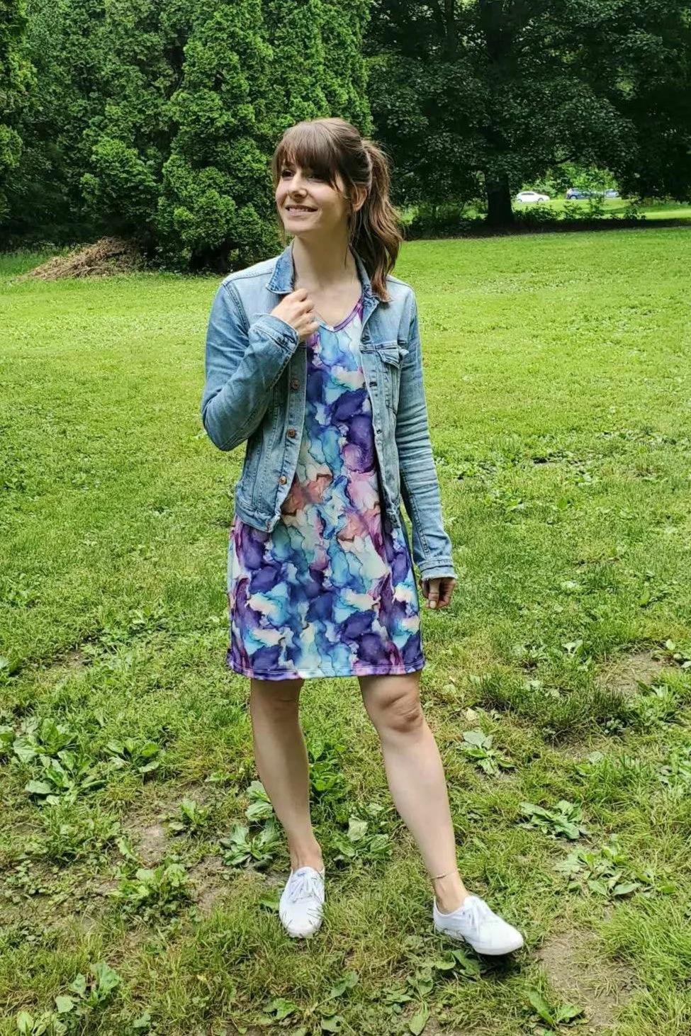 Print Tank Dress Swirl