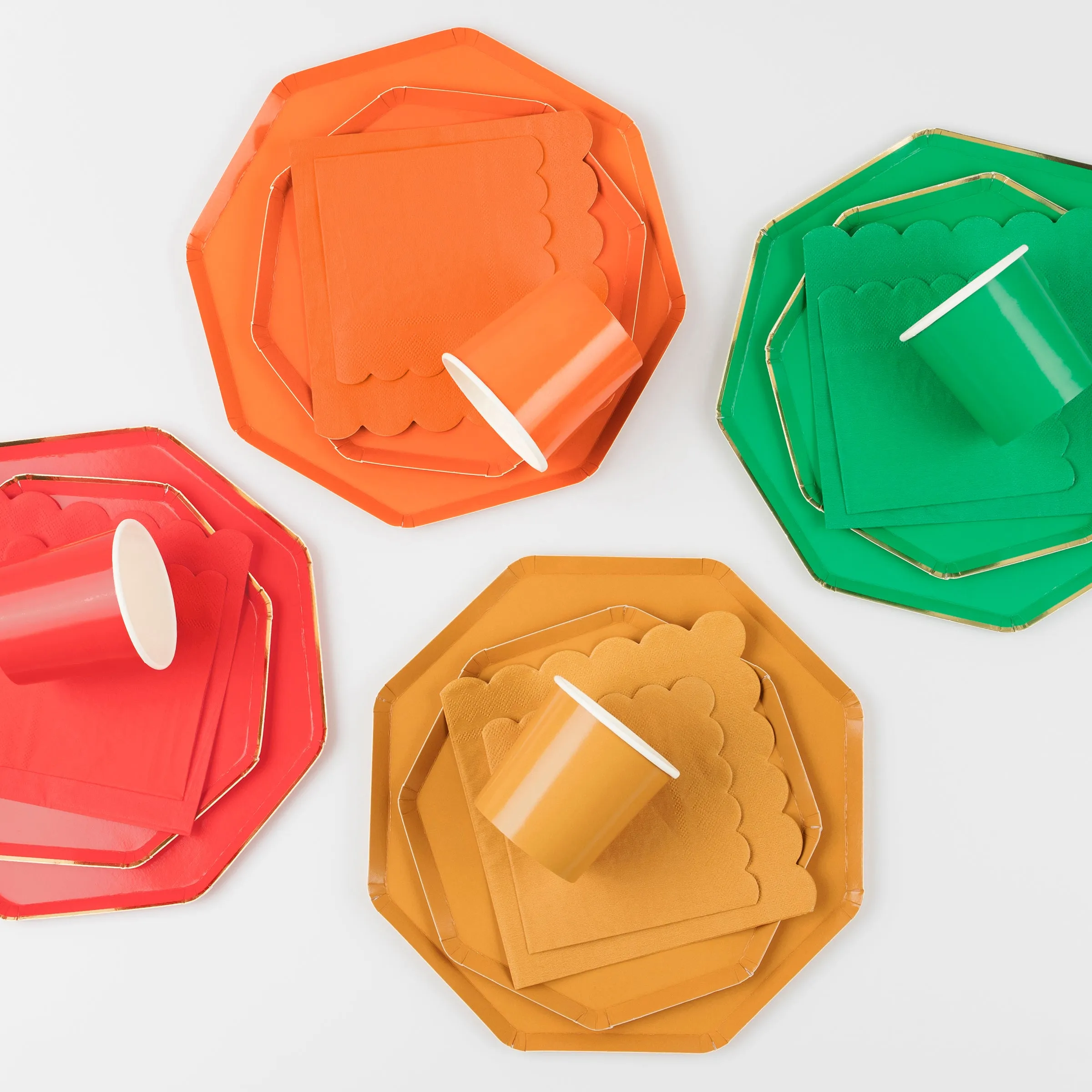 Pumpkin Orange Small Napkins (x 16)