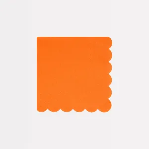 Pumpkin Orange Small Napkins (x 16)