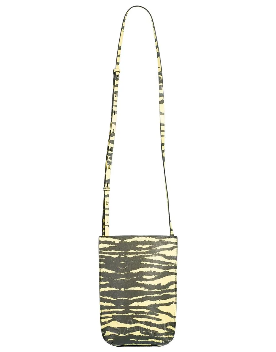 Recycled Leather Banana Crossbody Mini Bag