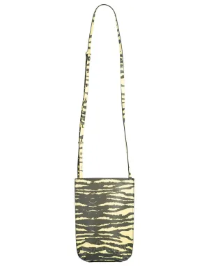 Recycled Leather Banana Crossbody Mini Bag