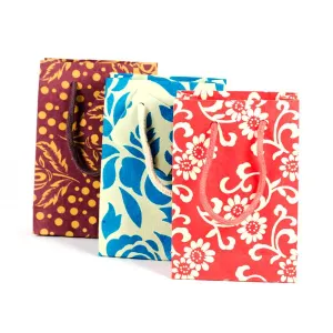 Recycled Paper Small Gift Bag 4x6x2 - Assorted Eco-friendly