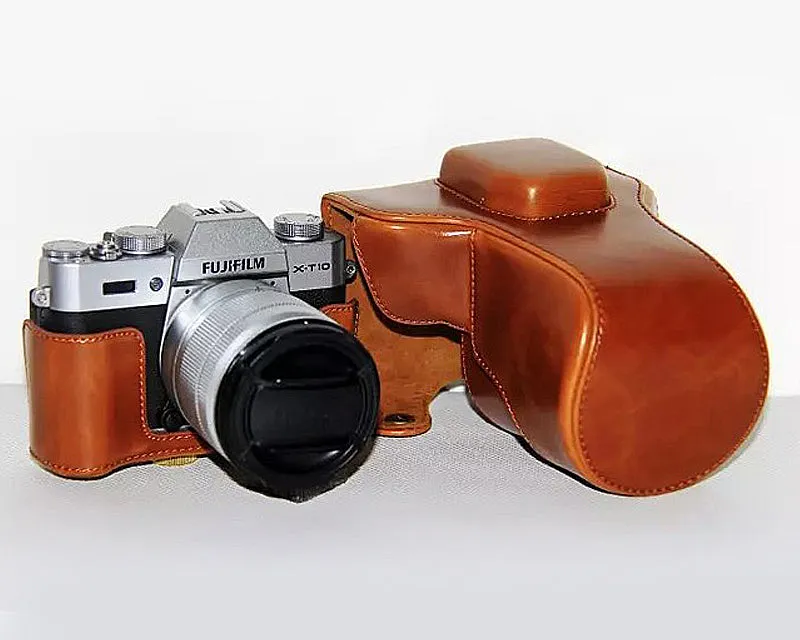 Retro Fujifilm X-T10 Leather Case with Camera Strap