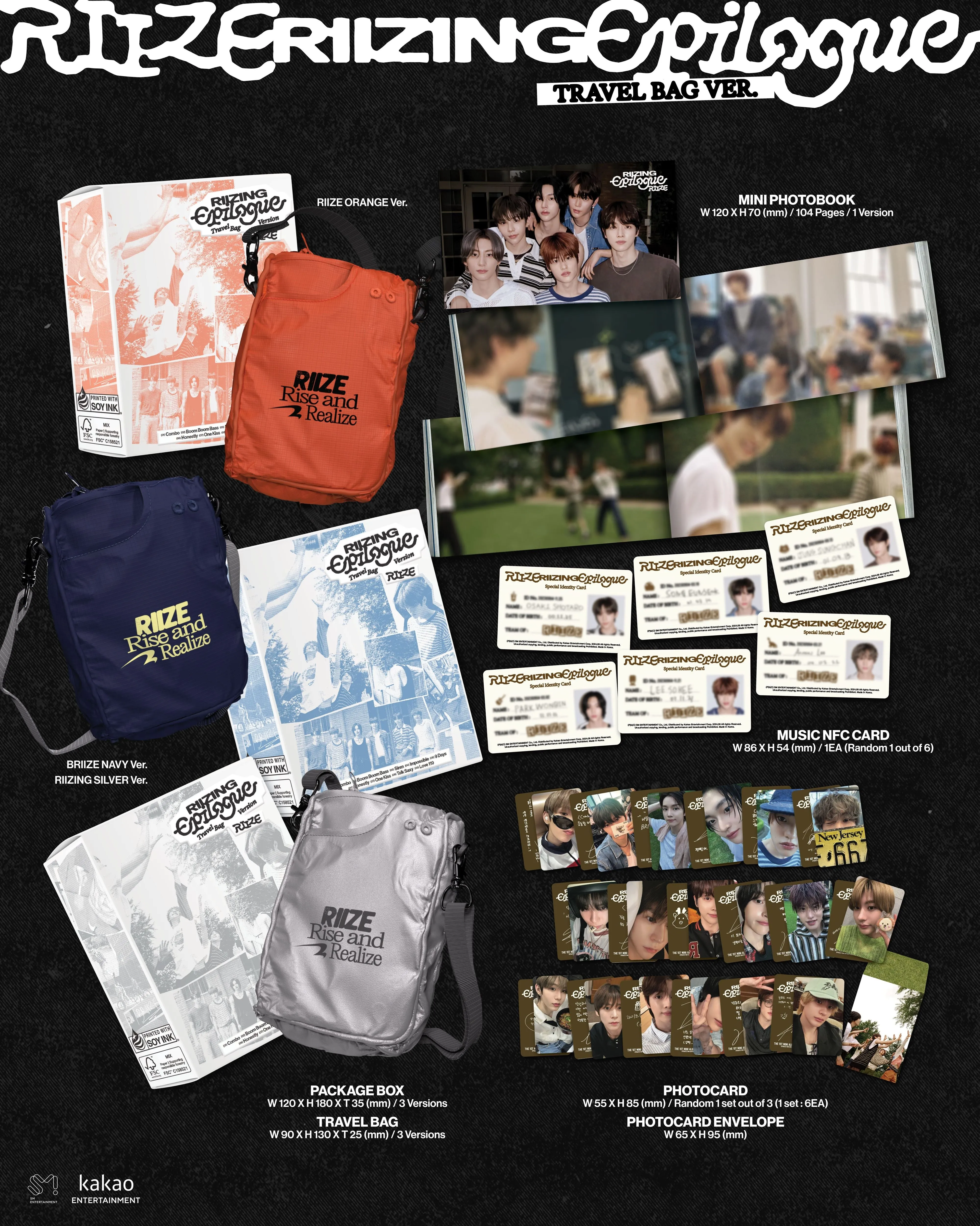 RIIZE The 1st Mini Album – RIIZING : Epilogue (TRAVEL BAG Ver.) (LIMITED EDITION) (Random)