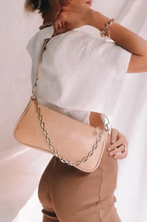 Rose Shoulder Bag (Camel Croc) by Billini