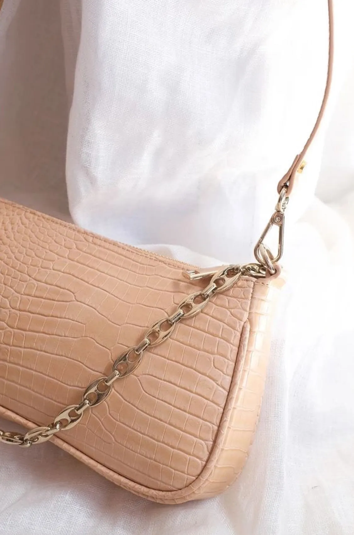 Rose Shoulder Bag (Camel Croc) by Billini