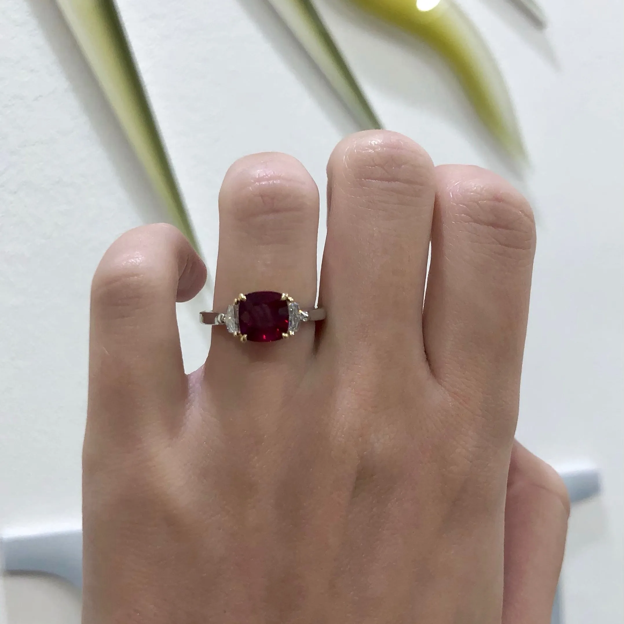 Ruby and Diamond Ring - GIA Certified - Untreated