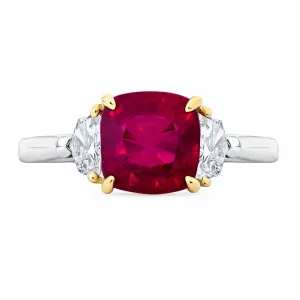 Ruby and Diamond Ring - GIA Certified - Untreated