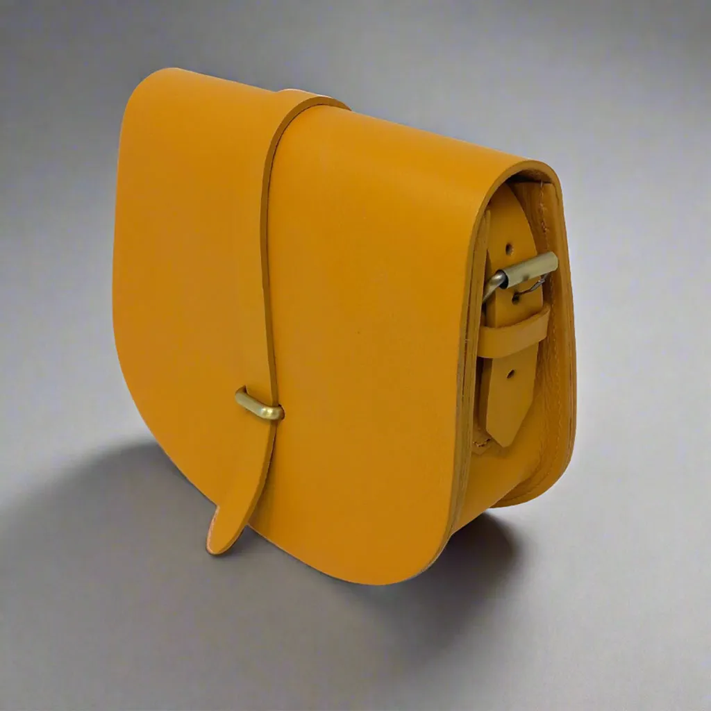 Sam Loop Leather Saddle Bag Yellow