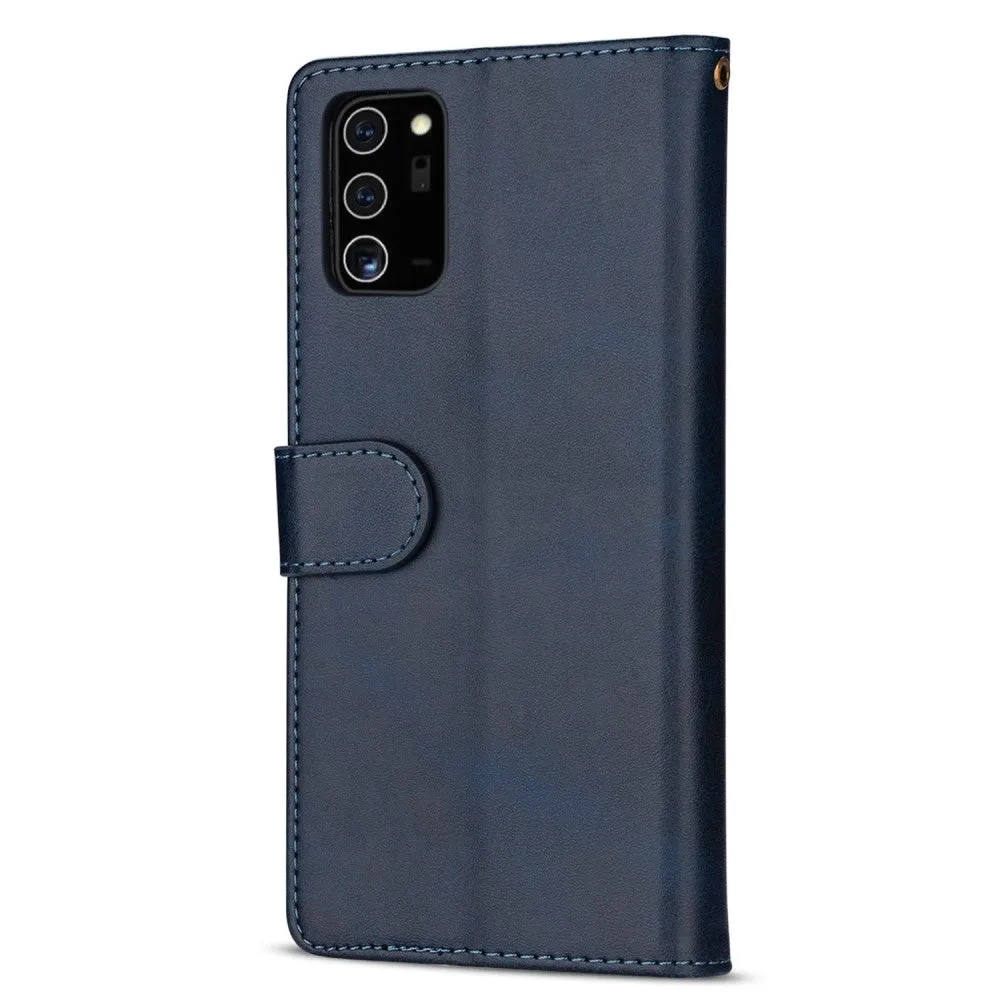 Samsung Galaxy A32 5G Leather Case Flip Cover with Zipper - Dark Blue