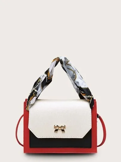Scarf Tie Satchel Bag