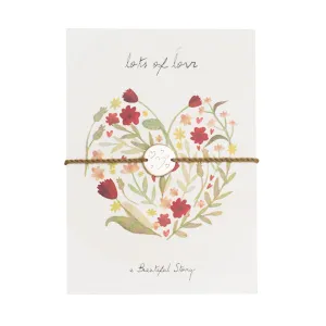 Schmuck Postkarte Blumen 'Lots of Love'