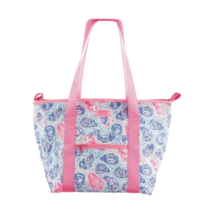 Simply Southern Oyster Graphic Pink & Blue Cooler Tote Bag 0125-BAG-COOLER-TOTE-OYSTR